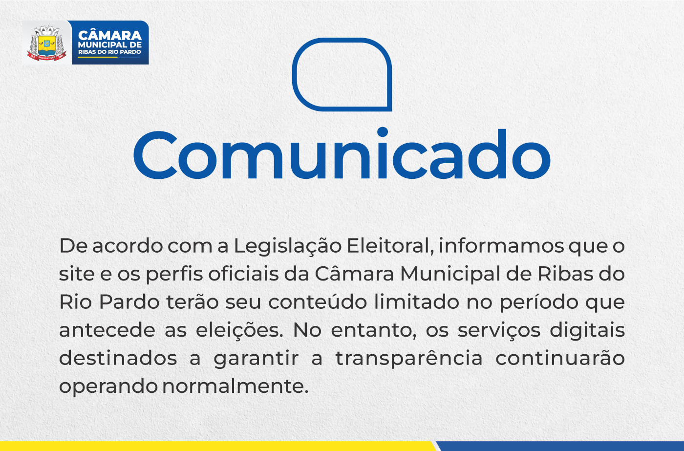 Aviso sobre restrição de conteúdo em cumprimento à Legislação Eleitoral