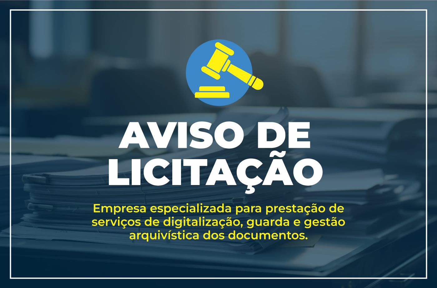 Câmara abre licitação para digitalização de documentos