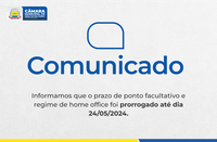 Comunicado - Prorrogação de ponto facultativo e regime home office