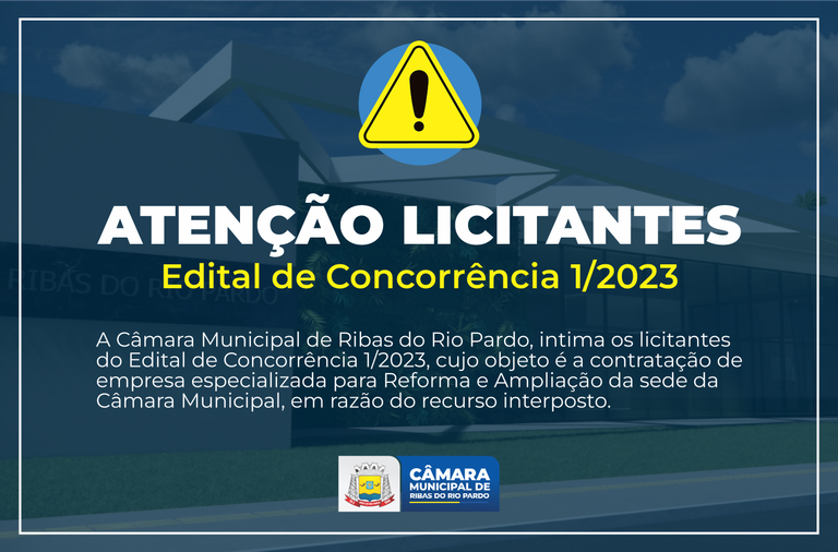 Intimação para contrarrazões - licitação de reforma e ampliação da ...