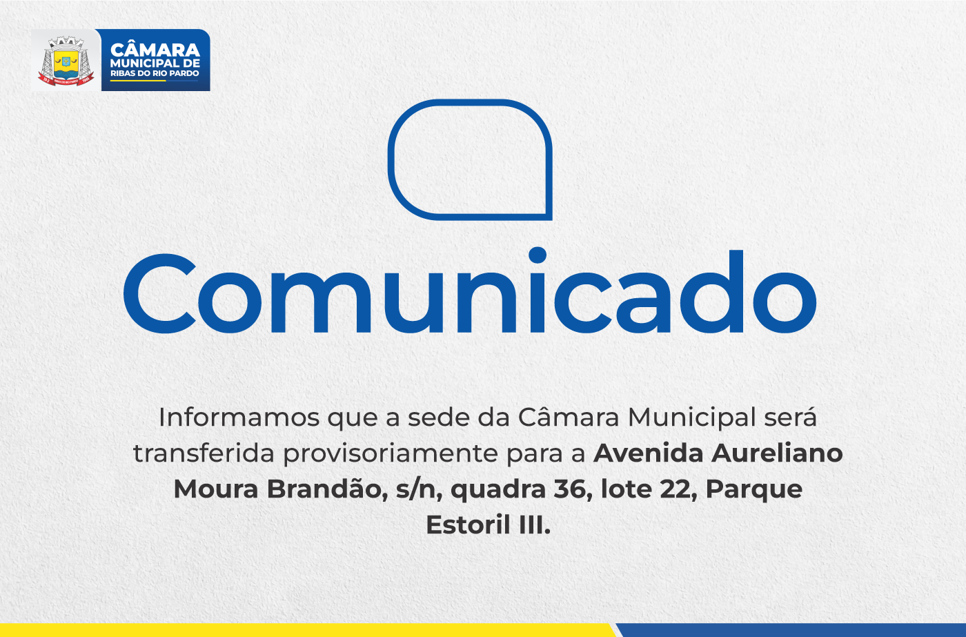 Mudança da Câmara para sede provisória começa nesta segunda